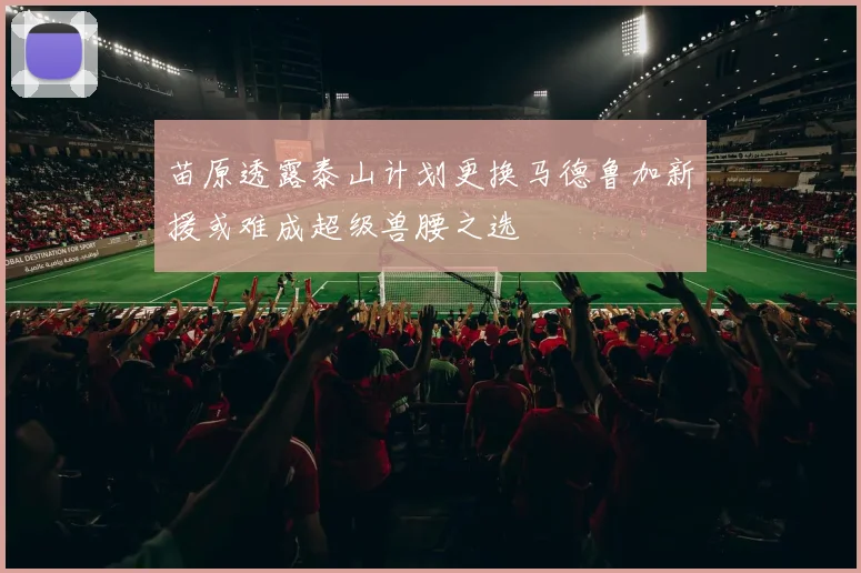 苗原透露泰山计划更换马德鲁加新援或难成超级兽腰之选